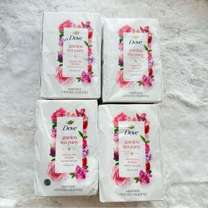 X4 Dove Velvet Fig Bloom Garden Tea Party Beauty Soap Bar Limited Edition 4 pack
